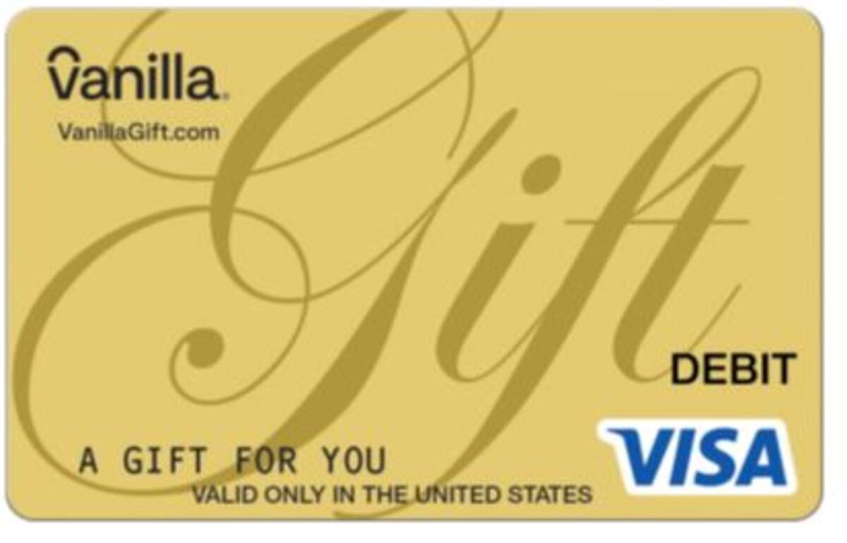 Maximize Gift Card Value - Gold Vanilla Visa Gift Card showing card design and security features